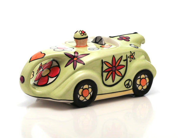 Lorna Bailey Flower Power Racing Car Teapot