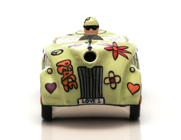 Lorna Bailey Sadler Flower Power Racing Car Teapot Front