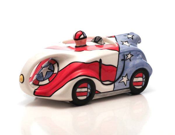USA Racing Car Teapot