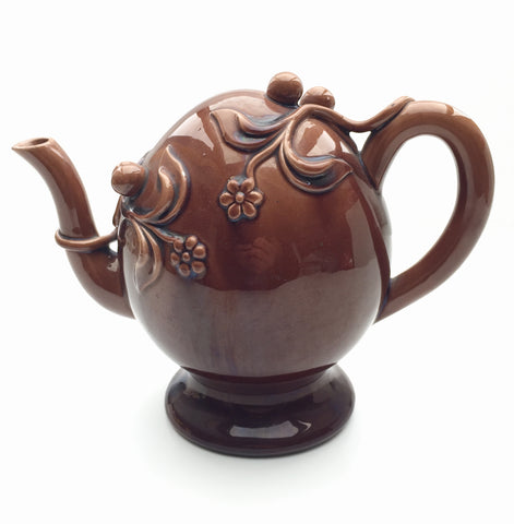 Cadugan Antique puzzle-teapot in Rockingham glaze