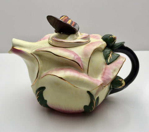 Rose teapot with butterfly finial SFC
