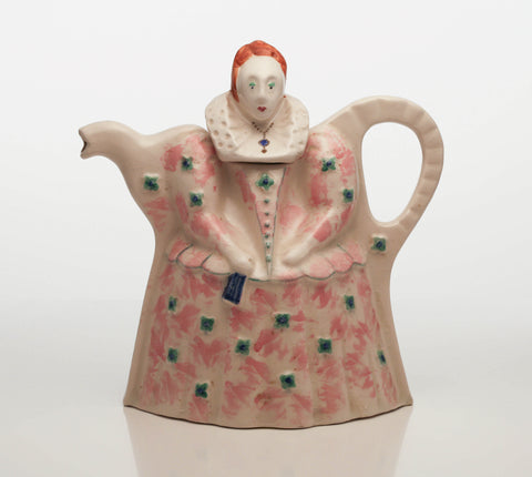 Elizabeth 1st farthingale et al Teapot rare Cardew pot.