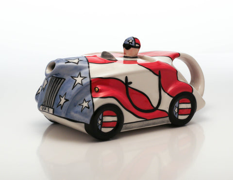 Lorna Bailey Racing Car Teapot Stars & Stripes