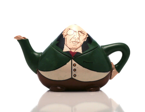 POLITICAL Intarsio Wileman Antique teapot Joseph Chamberlain