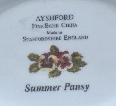 Miniature Aylesford porcelain Teapot 'summer pansy'