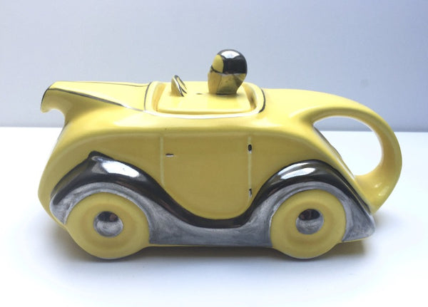 Racing Car Teapot in the Yellow colourway from 'Racing Teapots'