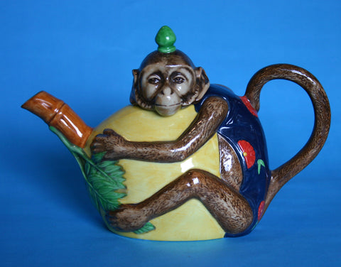 Majolica Monkey teapot 