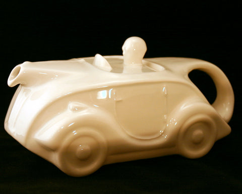 Racing car Sadler teapot all white