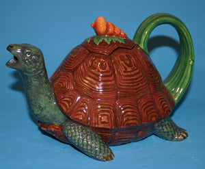 Majolica Tortoise teapot is from the Minton Archive Collection series