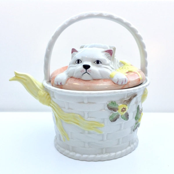 Cat in a Basket Teapot by SFC